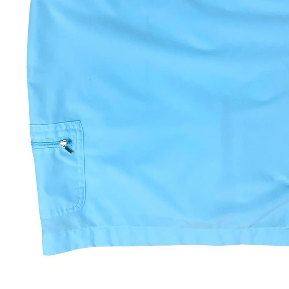 Chicos Zenergy Skirt Skort Sz 0 (4/6 S) Activewear Pull On Blue Sky Zip/Pockets